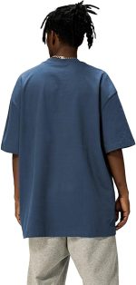 men Oversized Cotton t Shirt Heavyweight Tee Casual Crew Neck Short Sleeve Loose Summer Basic Tops - Image 2
