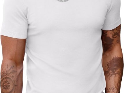 Men's Short Sleeve Mock Turtleneck Sweater