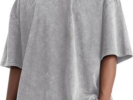 Oversized Vintage Acid Wash Tshirt for Men Cotton Solid T Shirt Streetwear Basic Tees Casual Baggy Loose Shirts Tops